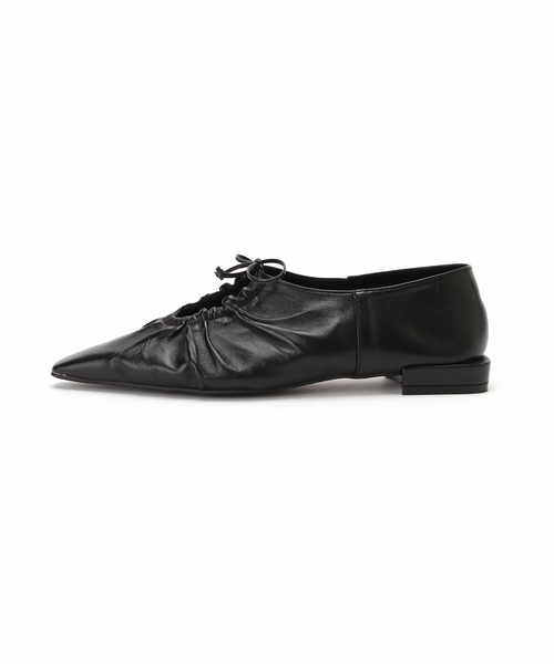 FLAT(フラット)の「《/WEB+一部店舗限定》GRISEレザーギャザーカットアウトフラット(その他シューズ・レディース・シルバー/ブラック・22cm/23.5cm/23cm/22.5cm/25cm/24.5cm/24cm)」の12枚目の写真