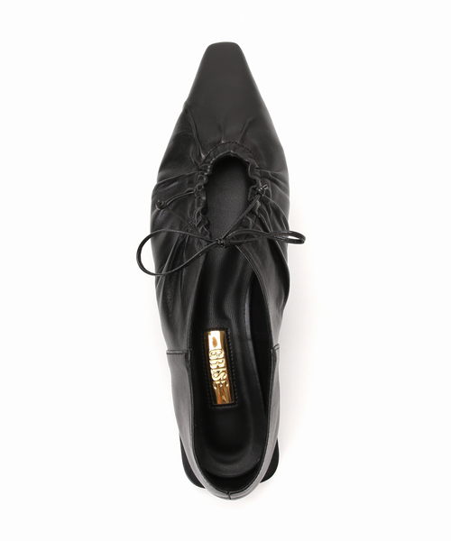 FLAT(フラット)の「《/WEB+一部店舗限定》GRISEレザーギャザーカットアウトフラット(その他シューズ・レディース・シルバー/ブラック・22cm/23.5cm/23cm/22.5cm/25cm/24.5cm/24cm)」の16枚目の写真