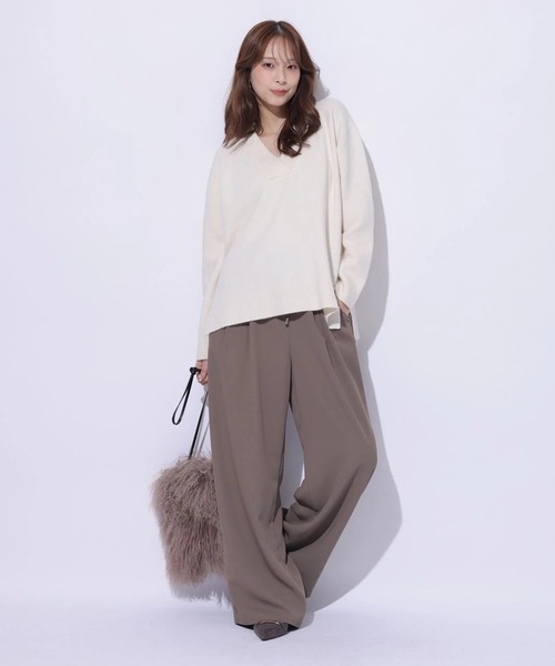 Mystrada（マイストラーダ）の「BELLAVネックニット（ニット/セーター・レディース・ホワイト/ライトブルー/ブラウン/ピンク/グレー・38）」の15枚目の写真