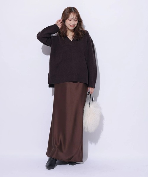 Mystrada（マイストラーダ）の「BELLAVネックニット（ニット/セーター・レディース・ホワイト/ライトブルー/ブラウン/ピンク/グレー・38）」の19枚目の写真