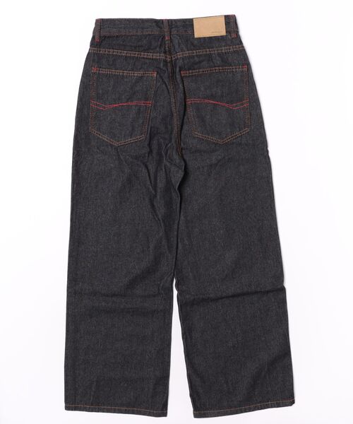 AsRiRe(アスリレイ)の「26aw ユニセックス/ヴィンテージライク配色切替ボタンフライワイドデニムパンツ(デニムパンツ・レディース・ブルー・L/M/S)」の2枚目の写真