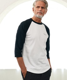 Maison code 13（メゾンコードサーティーン）の「mlt5812- Raglan Three Quarter Sleeve Tee ラグランスリーブ T シャツ(M26W-29)（Tシャツ/カットソー）」