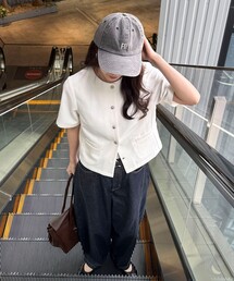 ブランド古着】ノーカラージャケット（ホワイト/白色系）古着通販