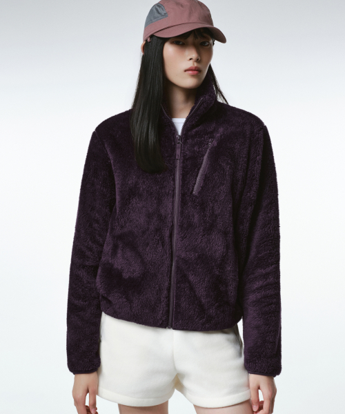MUSINSA STANDARD WOMAN（ムシンサスタンダードウーマン）の「[シティレジャー] ウィメンズフラッフィーフリースジップアップジャケット (6色)（その他アウター・レディース・スカイブルー/プラム/ピンク系その他/ブラック/アイボリー・MEDIUM/SMALL/X-SMALL/LARGE）」の11枚目の写真