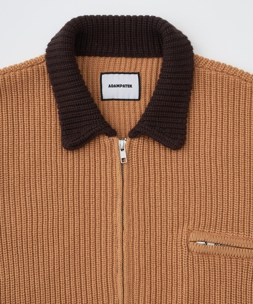 ADAM PATEK(アダムパテック)の「【ADAMPATECK/アダムパテック】rough knitfabric work jacket(その他アウター・メンズ・ダークグレー/キャメル・2/1)」の4枚目の写真