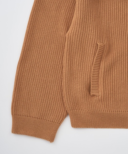 ADAM PATEK(アダムパテック)の「【ADAMPATECK/アダムパテック】rough knitfabric work jacket(その他アウター・メンズ・ダークグレー/キャメル・2/1)」の3枚目の写真