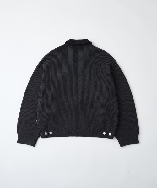 ADAM PATEK(アダムパテック)の「【ADAMPATECK/アダムパテック】rough knitfabric work jacket(その他アウター・メンズ・ダークグレー/キャメル・2/1)」の7枚目の写真