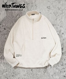 WILD THINGS/ワイルドシングス 限定展開 別注 ハーフジップ スウェット