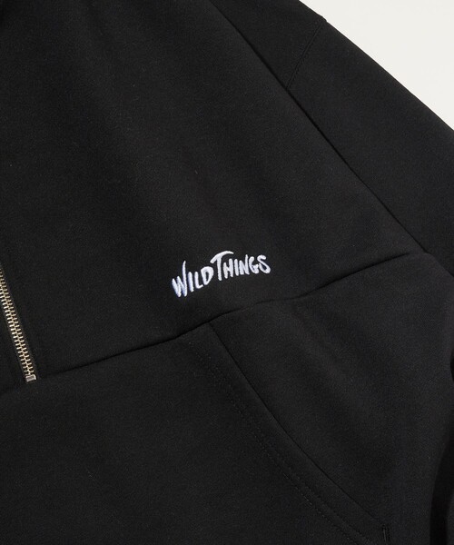 WILD THINGS(ワイルドシングス)の「WILD THINGS/ワイルドシングス 限定展開 別注 ハーフジップ スウェット(スウェット・メンズ・ネイビー/ブラウン/アッシュグレー/ブラック・LARGE/MEDIUM/SMALL)」の15枚目の写真