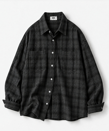 HUKE（ヒューク）の「ザ シティ ツーポケット チェックシャツ（チャコール）（シャツ/ブラウス）」