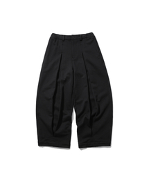 Heavy Sweat Long Tuck Pants - Black