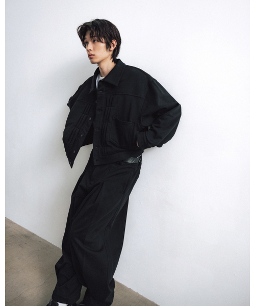 ANGLAN（アングラン）の「Heavy Sweat Long Tuck Pants - Black（その他パンツ・メンズ・その他・1/2）」の6枚目の写真