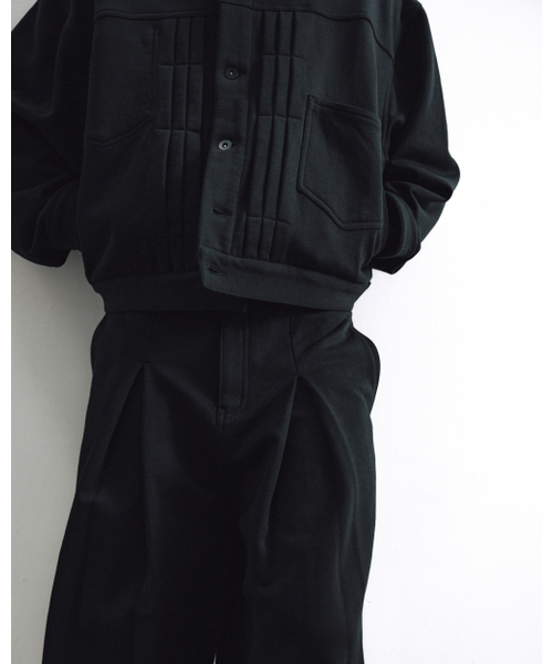 ANGLAN（アングラン）の「Heavy Sweat Long Tuck Pants - Black（その他パンツ・メンズ・その他・1/2）」の7枚目の写真