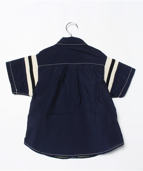 COMECHATTO&CLOSET（カムチャットアンドクロゼット）の「スポーツ半袖シャツ（シャツ/ブラウス・キッズ・ホワイト/ネイビー・100/120/90/110/130）」の9枚目の写真