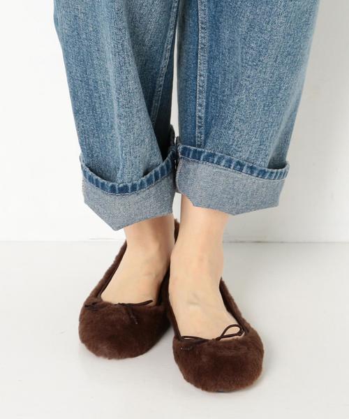 BISUE BALLERINAS フェイクファー バレエシューズ　ブラウン Another Edition（アナザーエディション）の「BISUE BALLERINAS