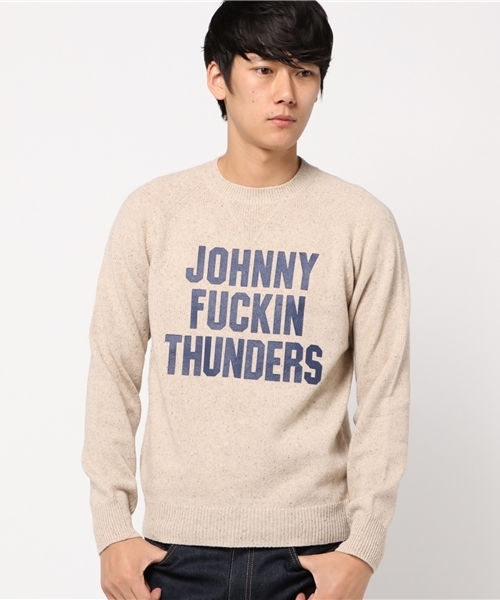 HYSTERIC GLAMOUR（ヒステリックグラマー）の「JT/J-F-T pt プルオーバー（ニット/セーター・メンズ・ベージュ/トップグレー/ブラック・SMALL/MEDIUM/LARGE）」の9枚目の写真