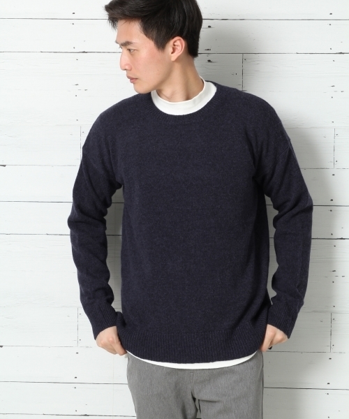 GLOBAL WORK（グローバルワーク）の「7ゲージラムナイロンニットプルオーバー/742443（ニット/セーター・メンズ・オフホワイト/ブルー系その他/レッド/グリーン・SMALL/LARGE/X-LARGE/MEDIUM）」の3枚目の写真