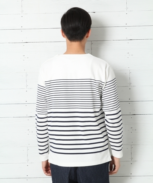 GLOBAL WORK（グローバルワーク）の「ＭＶＳハーフミラノバスク長袖Ｔ/737462（Tシャツ/カットソー・メンズ・ネイビー/ホワイト・X-LARGE/SMALL/LARGE/MEDIUM）」の5枚目の写真