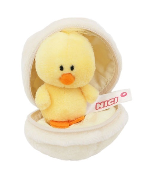 ビーンバッグ タマゴ+ヒヨコ 7cm（キーホルダー）｜nici（ニキ）の