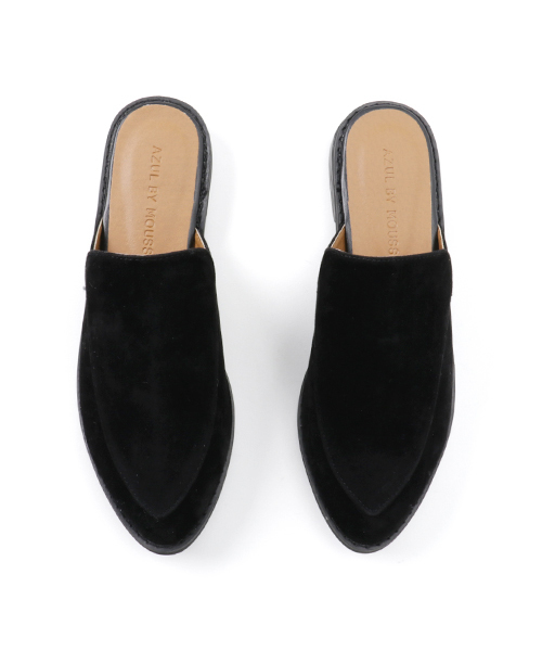 AZUL by moussy（アズールバイマウジー）の「スウェード調フラットミュール（パンプス・レディース・ブラック/ブラウン系その他・LARGE/MEDIUM/SMALL）」の6枚目の写真