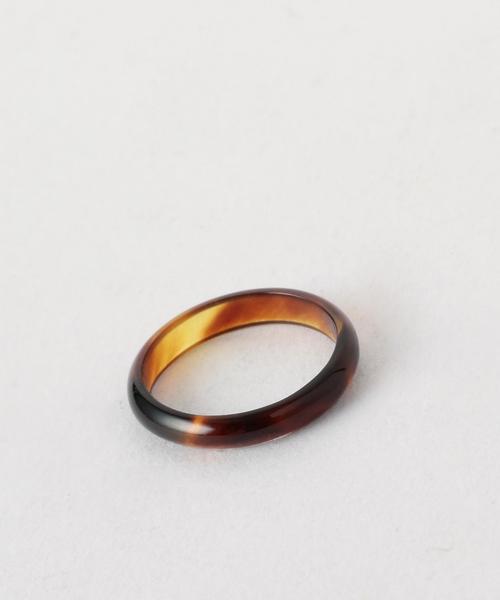 Steven Alan（スティーブンアラン）の「＜大澤鼈甲＞3mm RING/ﾘﾝｸﾞ（リング・レディース・ダークブラウン・11/9/4）」の2枚目の写真