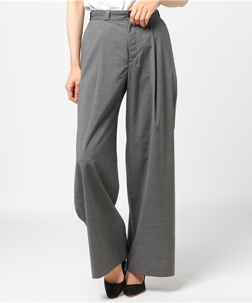 SOLIDO（ソリード）の「SOLIDO（ソリード）ワイドパンツ（その他パンツ・レディース・ブラック/チャコールグレー・1/2）」の2枚目の写真