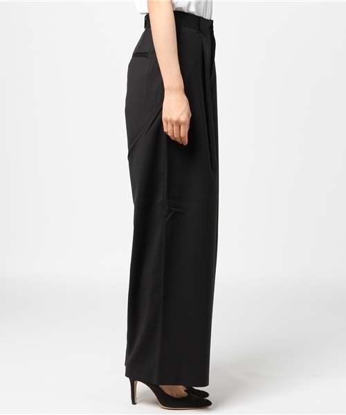 SOLIDO（ソリード）の「SOLIDO（ソリード）ワイドパンツ（その他パンツ・レディース・ブラック/チャコールグレー・1/2）」の4枚目の写真