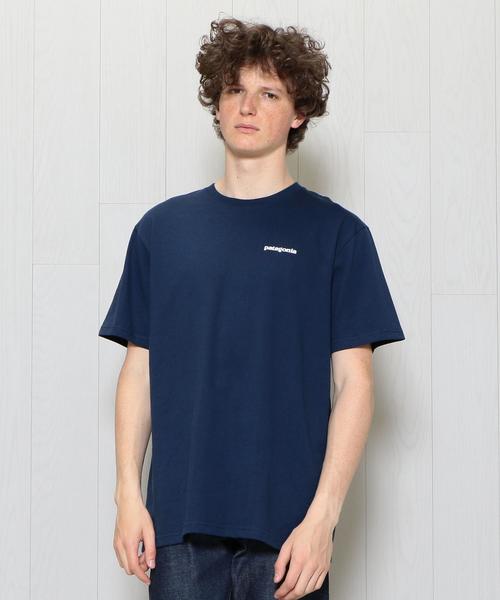 patagonia（パタゴニア）の「＜patagonia＞LOGO T-SHIRT/Tｼｬﾂ.（Tシャツ/カットソー・メンズ・ホワイト/ネイビー・MEDIUM/SMALL/X-SMALL）」の2枚目の写真