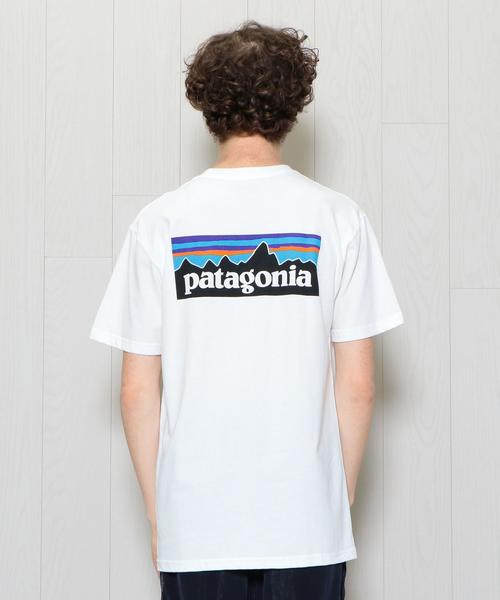 patagonia（パタゴニア）の「＜patagonia＞LOGO T-SHIRT/Tｼｬﾂ.（Tシャツ/カットソー・メンズ・ホワイト/ネイビー・MEDIUM/SMALL/X-SMALL）」の10枚目の写真