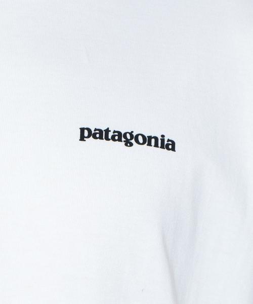 patagonia（パタゴニア）の「＜patagonia＞LOGO T-SHIRT/Tｼｬﾂ.（Tシャツ/カットソー・メンズ・ホワイト/ネイビー・MEDIUM/SMALL/X-SMALL）」の4枚目の写真