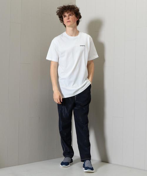 patagonia（パタゴニア）の「＜patagonia＞LOGO T-SHIRT/Tｼｬﾂ.（Tシャツ/カットソー・メンズ・ホワイト/ネイビー・MEDIUM/SMALL/X-SMALL）」の5枚目の写真