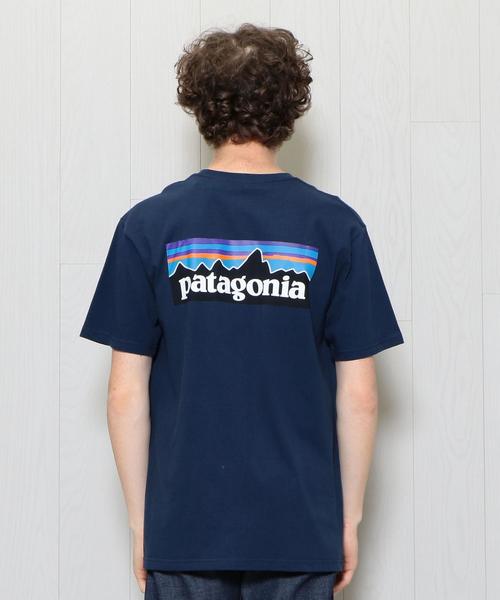 patagonia（パタゴニア）の「＜patagonia＞LOGO T-SHIRT/Tｼｬﾂ.（Tシャツ/カットソー・メンズ・ホワイト/ネイビー・MEDIUM/SMALL/X-SMALL）」の6枚目の写真