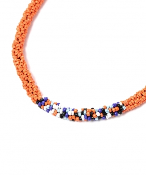 RAGEBLUE（レイジブルー）の「ワイドビーズネックレス/750542（ネックレス・メンズ・オレンジ/ブルー・FREE）」の3枚目の写真