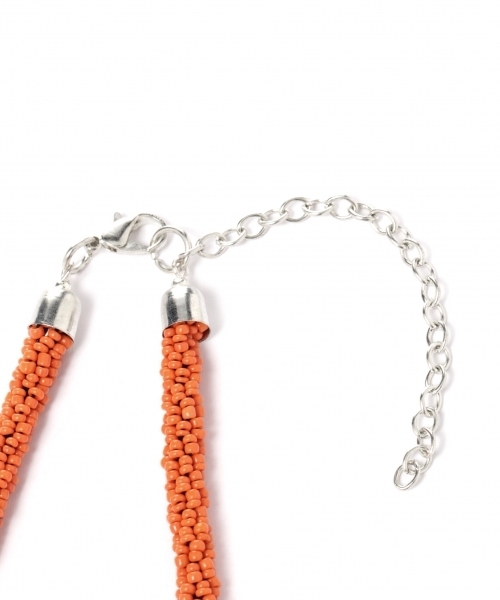 RAGEBLUE（レイジブルー）の「ワイドビーズネックレス/750542（ネックレス・メンズ・オレンジ/ブルー・FREE）」の4枚目の写真