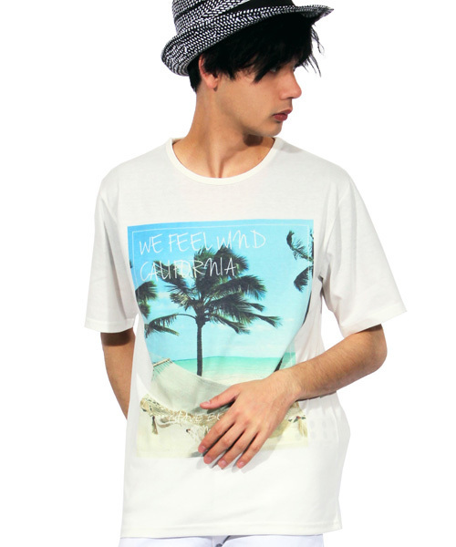 ８(eight)（エイト）の「BEACH プリント 半袖Tシャツ （Tシャツ/カットソー・メンズ・B/A/C/D・MEDIUM/LARGE）」の2枚目の写真