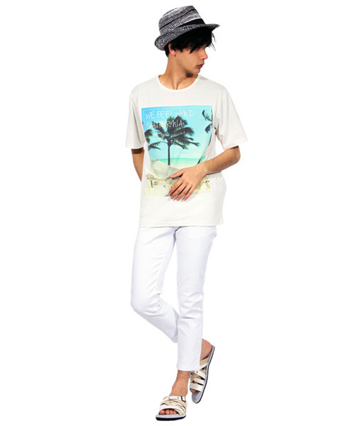 ８(eight)（エイト）の「BEACH プリント 半袖Tシャツ （Tシャツ/カットソー・メンズ・B/A/C/D・MEDIUM/LARGE）」の5枚目の写真
