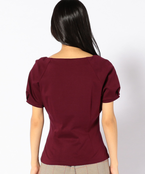 Khaju（カージュ）の「Khaju:コルセットTEE（Tシャツ/カットソー・レディース・カーキ/ワイン・ONE SIZE）」の7枚目の写真