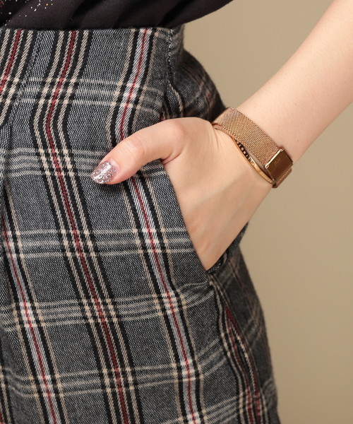 natural couture（ナチュラルクチュール）の「起毛チェックロングタイトスカート（スカート・レディース・ブラウン/グレー・FREE）」の21枚目の写真