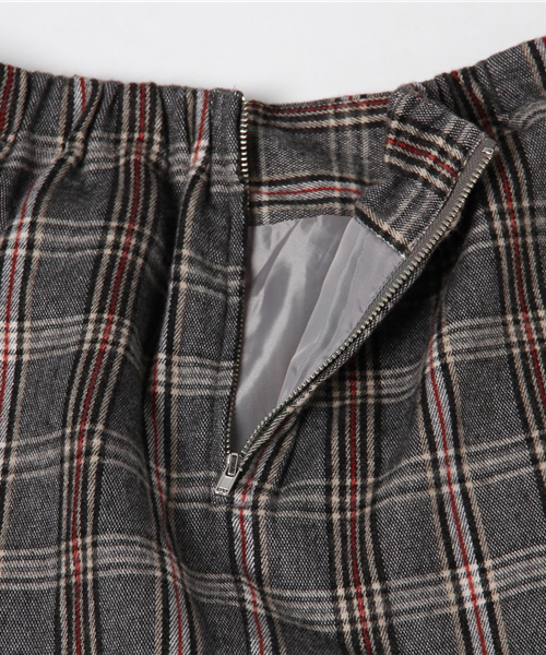 natural couture（ナチュラルクチュール）の「起毛チェックロングタイトスカート（スカート・レディース・ブラウン/グレー・FREE）」の7枚目の写真