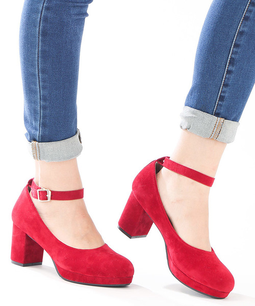 WEGO(ウィゴー)の「WEGO/ストラップパンプス(パンプス・レディース・その他1/グレー/ブラック/ブラウン/レッド・LARGE/MEDIUM)」の4枚目の写真