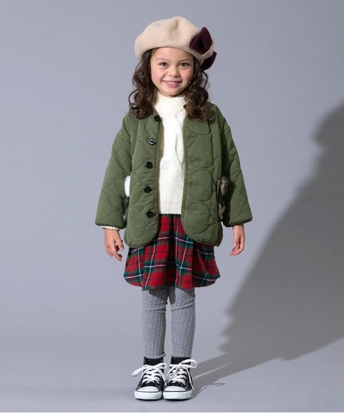 BREEZE（ブリーズ）の「ノーカラーキルティングコート（その他アウター・キッズ・カーキ・130/80/90/100/140/110/120）」の10枚目の写真