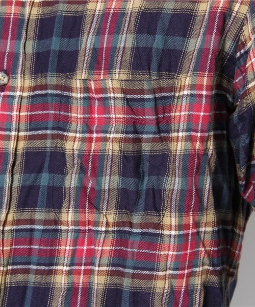 BEAUTY&YOUTH UNITED ARROWS(ビューティーアンドユースユナイテッドアローズ)の「BY コットン/リネン タータンチェック BD 7SL◆(シャツ/ブラウス・メンズ・モカ/ダークグリーン・SMALL/MEDIUM/LARGE/X-LARGE)」の7枚目の写真