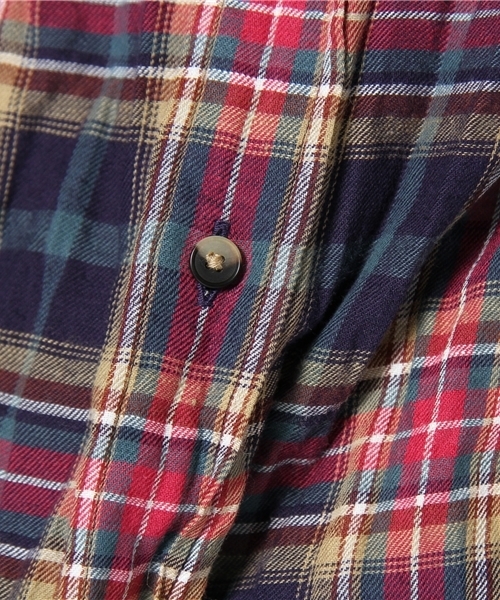 BEAUTY&YOUTH UNITED ARROWS(ビューティーアンドユースユナイテッドアローズ)の「BY コットン/リネン タータンチェック BD 7SL◆(シャツ/ブラウス・メンズ・モカ/ダークグリーン・SMALL/MEDIUM/LARGE/X-LARGE)」の8枚目の写真