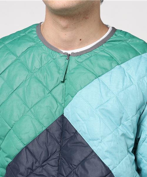 ゴースローキャラバン　ナイロンジャケット　ダウンベスト　インナー　ドローコードM ゴースローキャラバン ナイロンジャケット ダウンベスト インナー