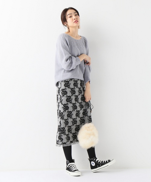 SLOBE IENA（スローブイエナ）の「ホールガーメントアルパカ混ニット◆（ニット/セーター・レディース・ベージュ/サックスブルー/イエロー・FREE）」の12枚目の写真