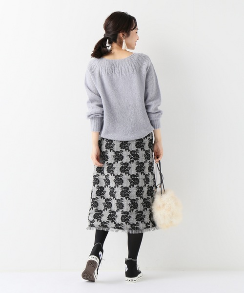 SLOBE IENA（スローブイエナ）の「ホールガーメントアルパカ混ニット◆（ニット/セーター・レディース・ベージュ/サックスブルー/イエロー・FREE）」の13枚目の写真