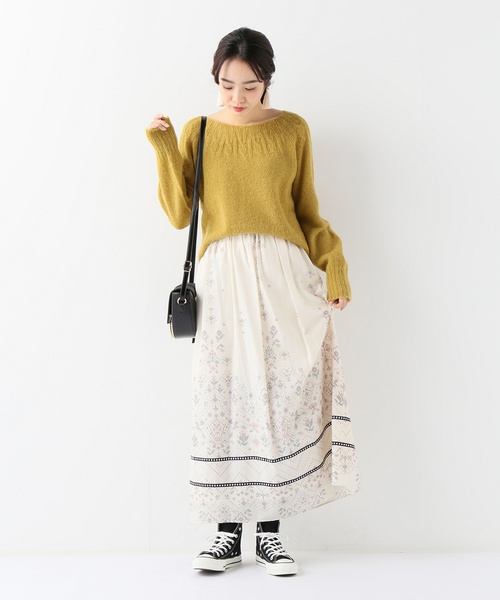 SLOBE IENA（スローブイエナ）の「ホールガーメントアルパカ混ニット◆（ニット/セーター・レディース・ベージュ/サックスブルー/イエロー・FREE）」の14枚目の写真