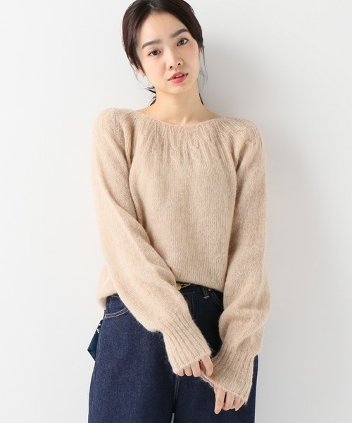 SLOBE IENA（スローブイエナ）の「ホールガーメントアルパカ混ニット◆（ニット/セーター・レディース・ベージュ/サックスブルー/イエロー・FREE）」の16枚目の写真