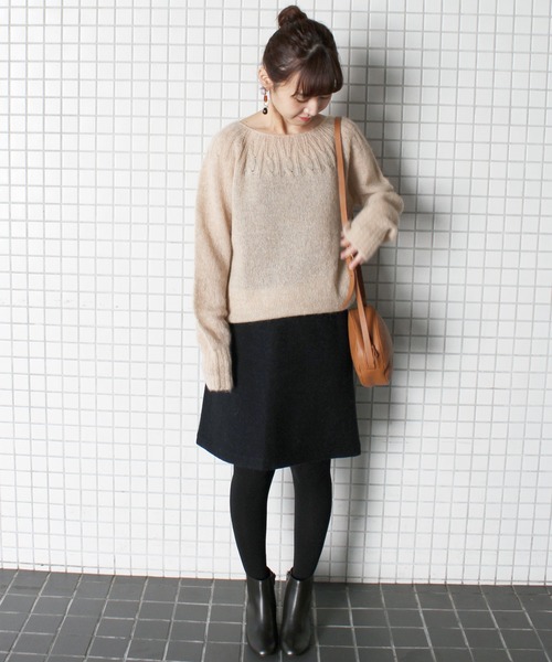 SLOBE IENA（スローブイエナ）の「ホールガーメントアルパカ混ニット◆（ニット/セーター・レディース・ベージュ/サックスブルー/イエロー・FREE）」の18枚目の写真