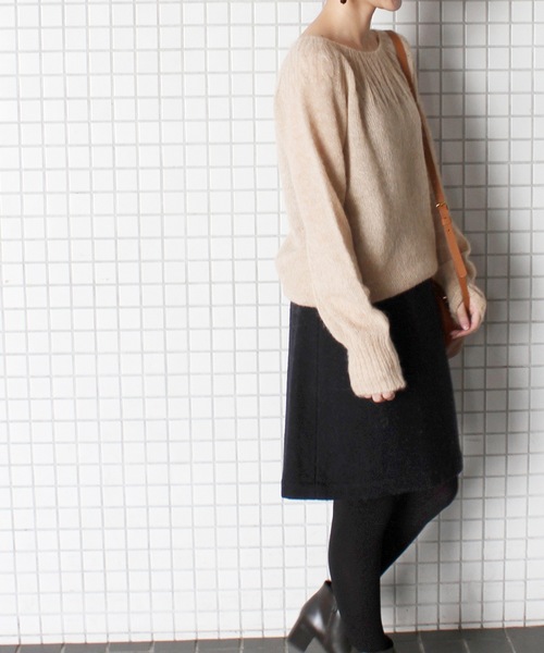 SLOBE IENA（スローブイエナ）の「ホールガーメントアルパカ混ニット◆（ニット/セーター・レディース・ベージュ/サックスブルー/イエロー・FREE）」の20枚目の写真